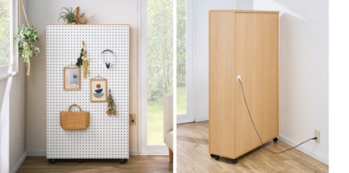 開くとワークスペースができる棚が登場　「移動式マイルーム」が在宅ワークに便利そう