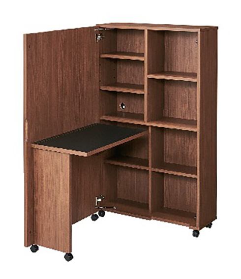 開くとワークスペースができる棚が登場　「移動式マイルーム」が在宅ワークに便利そう