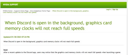 GeForceのDiscord不具合 