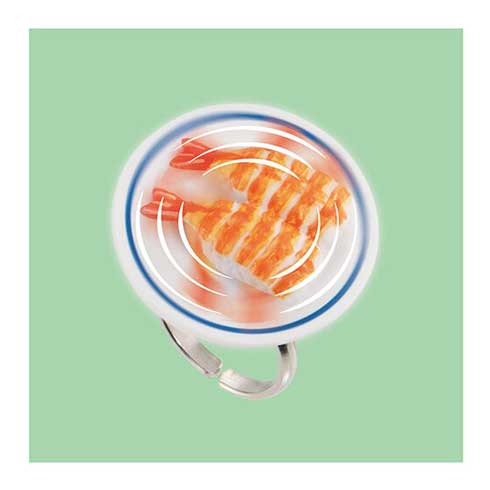 回転寿司 リング ミニチュア 回転 指輪 ベアリング内蔵 カプセルトイ