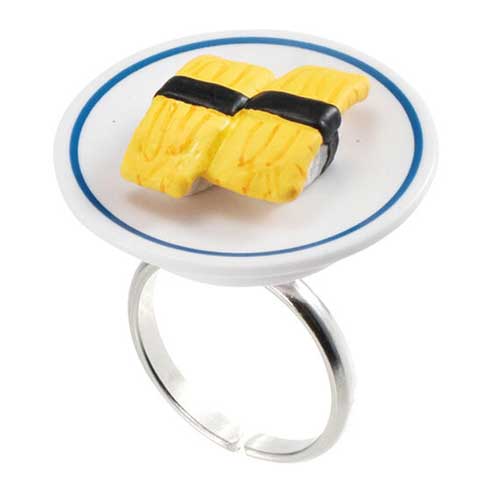 回転寿司 リング ミニチュア 回転 指輪 ベアリング内蔵 カプセルトイ