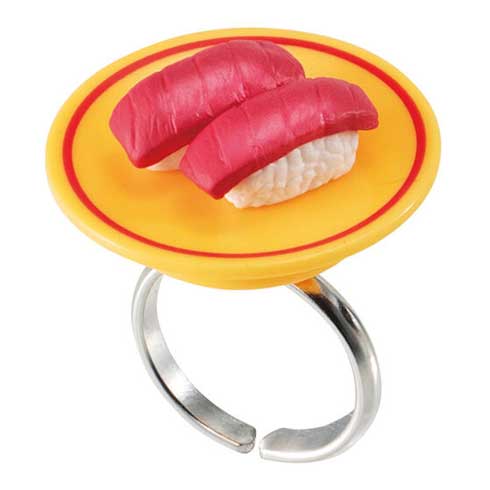 回転寿司 リング ミニチュア 回転 指輪 ベアリング内蔵 カプセルトイ