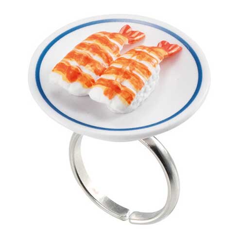 回転寿司 リング ミニチュア 回転 指輪 ベアリング内蔵 カプセルトイ