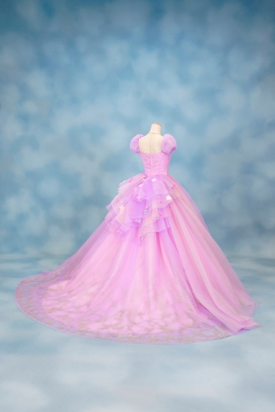 「塔の上のラプンツェル」をイメージしたカラードレス（バック）の画像