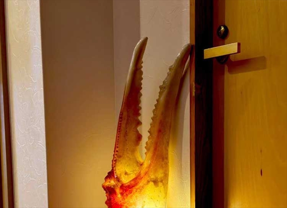 旅館 カニ 蟹 照明 ランプ ハサミ リアル