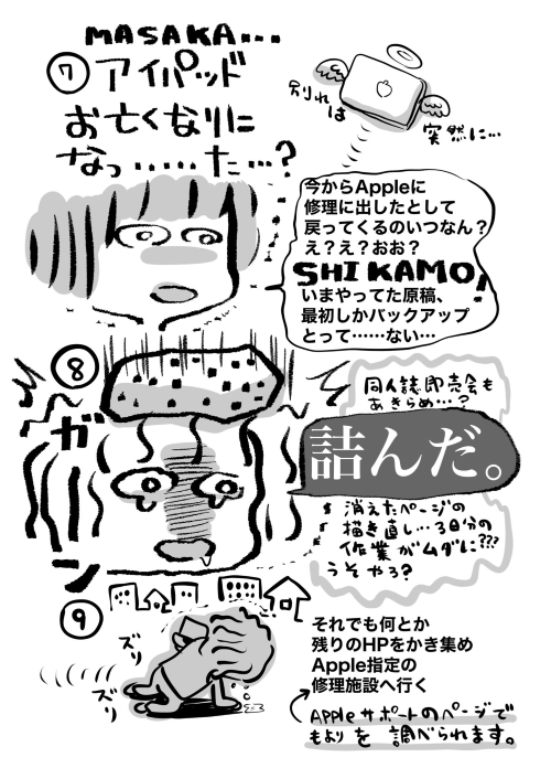 不安な気持ちを抱えながら修理施設へ持っていく画像