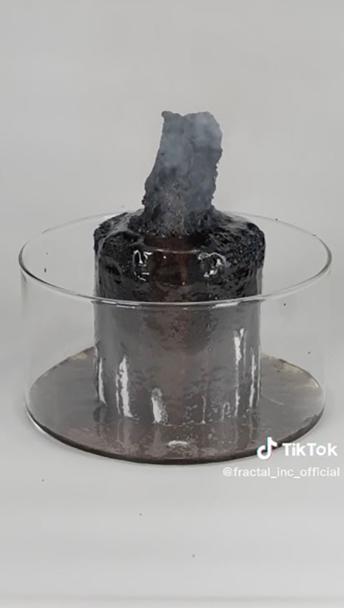 トイレットペーパーに硫酸かけた→煙と共に黒い棒が出現　化学実験の謎すぎる結果が衝撃的