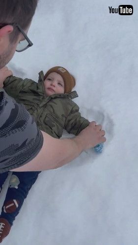 「Baby Isn't Too Sure About The Snow || ViralHog」