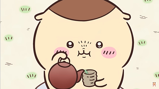 ちいかわ　くりまんじゅう先輩　お茶