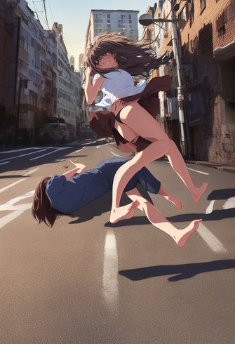 AIイラストはコケているところが描けない