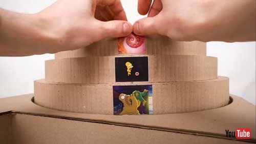段ボール アニメーション 装置 ゾートロープ DIY
