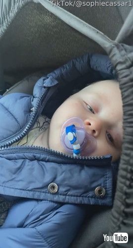 「Sleepy Baby Makes Cute Noises || ViralHog」