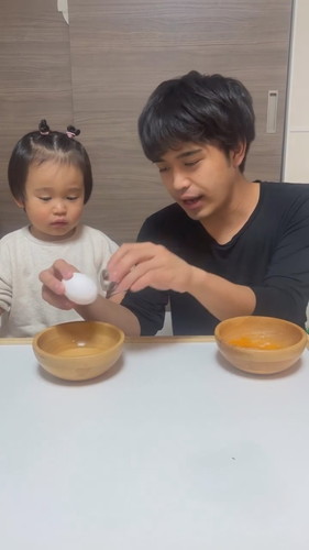 初めての卵割り