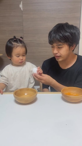 初めての卵割り