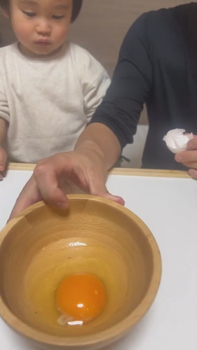 初めての卵割り