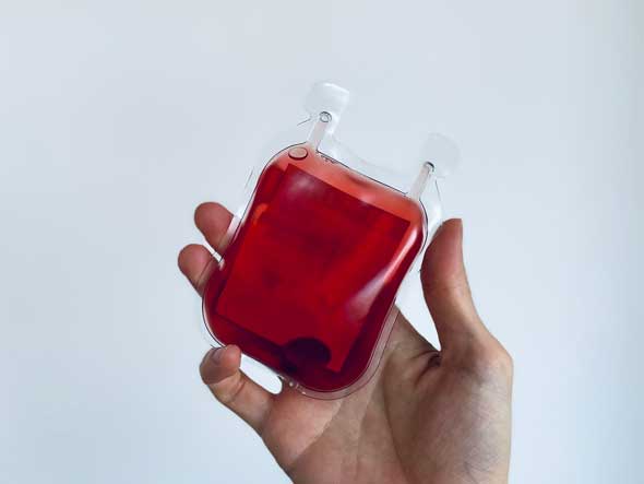 献血 エコカイロ 血液バッグ デザイン