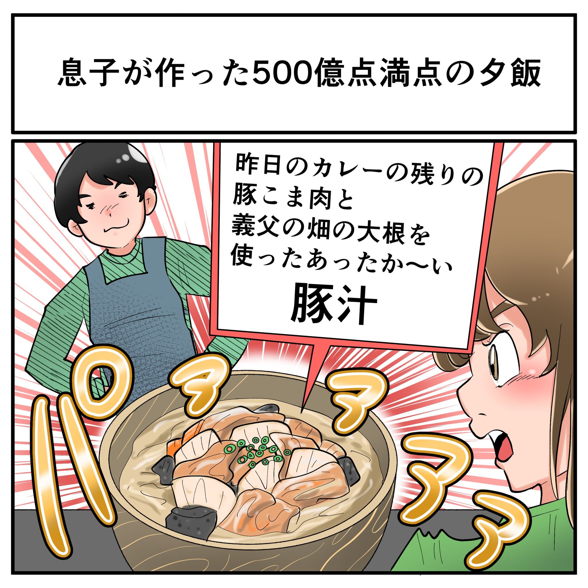 息子が作った夕食が「素晴らし過ぎる」と話題に　余っていた食材を使い切った点などから母の評価は「500億点満点」