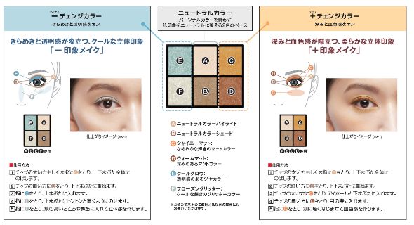色相の異なる＋／−チェンジカラーで、なりたい印象へ変幻自在