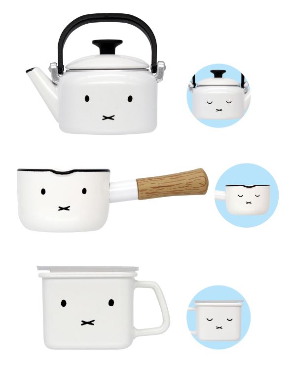 ミッフィー ホーロー ケトル ミルクパン 角形ストックポット キッチン カプセルトイ