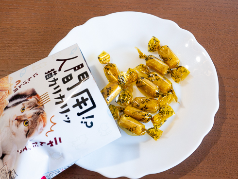 「人間用 !? 猫カリカリッ」・中身を取り出したところ