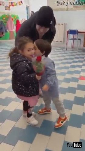 「Little Boy Gives Girl a Rose || ViralHog」