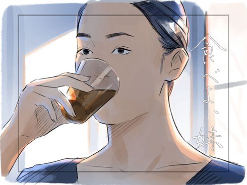 2008年放送の「食べよ、妹」CMイメージイラスト