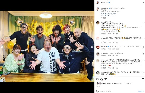 山本圭壱の誕生日に集合した軍団山本メンバー