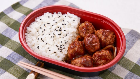 ローソンストア100ミートボール弁当