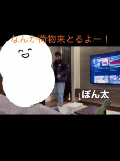 息子へわんこサプライズ