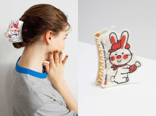 うさぎさんヘアクリップ