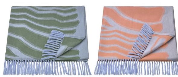 鮮やかで柔らかいジャカード織りのリバーシブルの「バスタオル」（2種類）