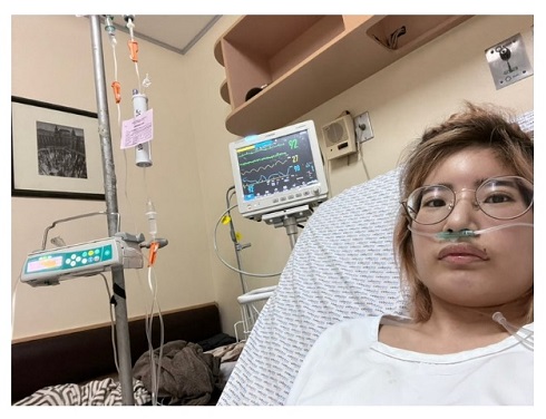 デング熱で入院中のでっぱりん