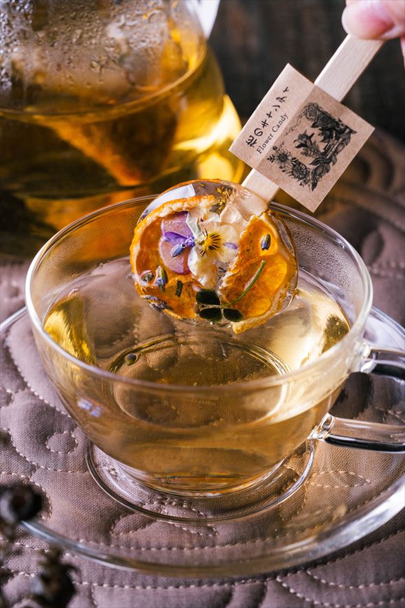 花 キャンディ 紅茶