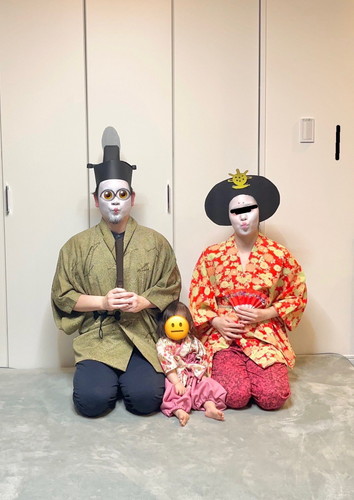 ひなまつりの家族写真