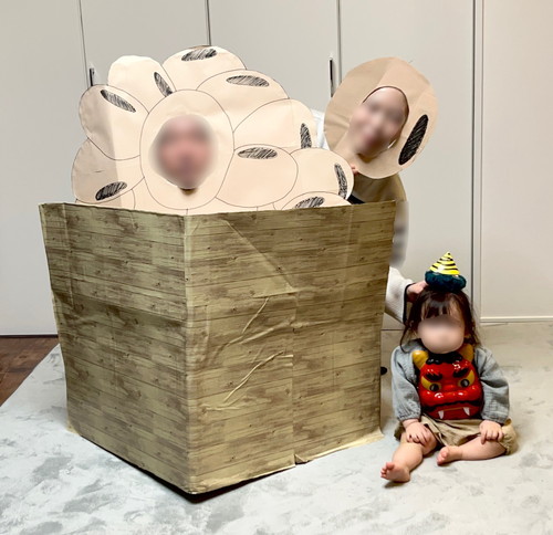 ひなまつりの家族写真