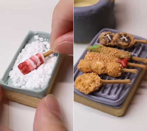 串カツ アイシングクッキー リアル メイキング 料理 工程