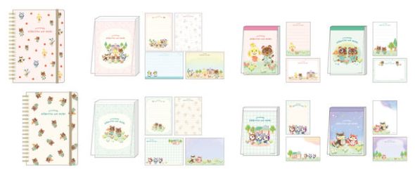 WリングノートB6 2柄、メモA6 2柄 、メモミニ 4柄