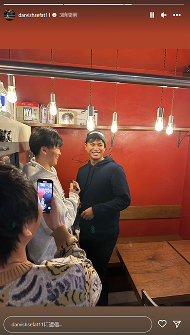 ラーメン店でのダルビッシュ有