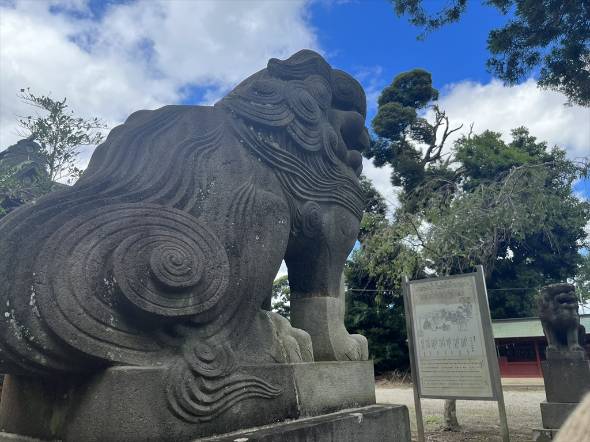 飽富神社 狛犬 子犬