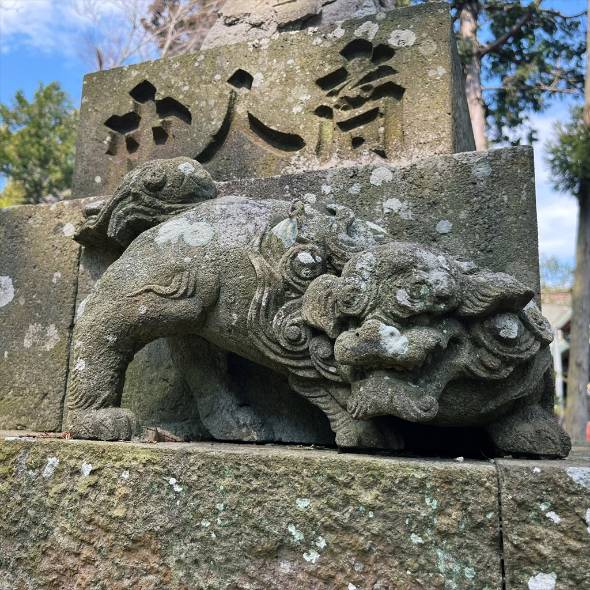 飽富神社 狛犬 子犬