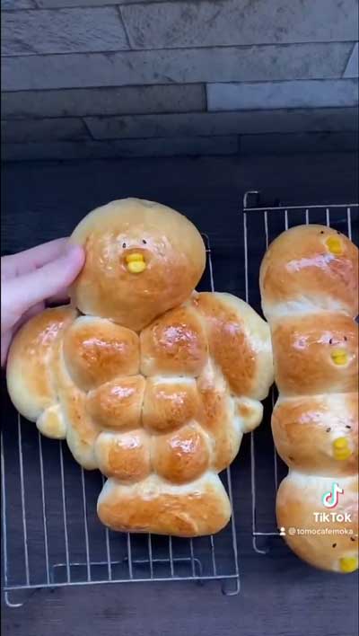 筋肉パン ムキムキ ひよこ マッチョ 手作り テカテカ
