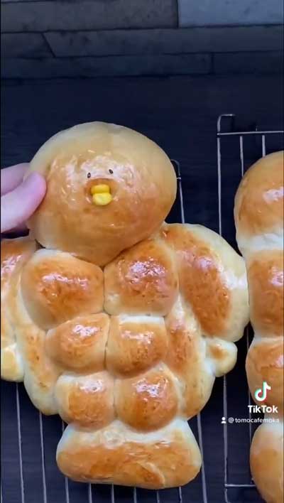 筋肉パン ムキムキ ひよこ マッチョ 手作り テカテカ