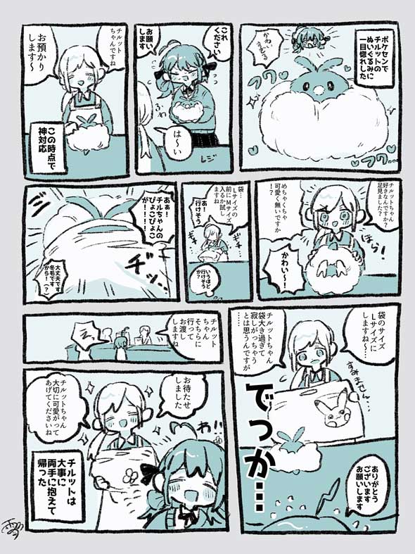 ポケセン 店員 神対応 チルット ぬいぐるみ レジ お姉さん ポケモンセンター