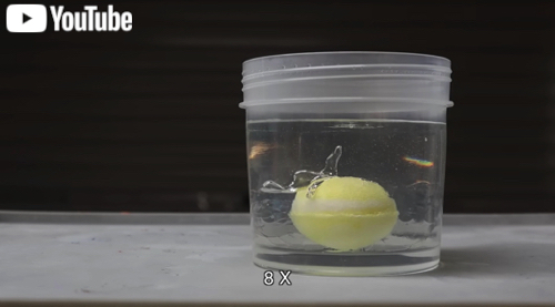 レジンに封入したバスボム