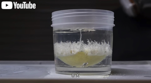 レジンに封入したバスボム