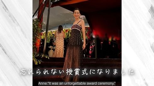 アカデミー賞授賞式に参加したドレス姿の杏