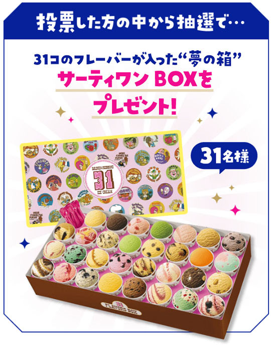 サーティワン　アイスクリーム　31　フレーバー総選挙　ポッピングシャワー