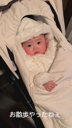 「笑顔で散歩を拒否る娘」