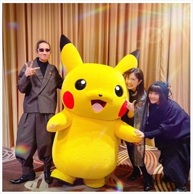 林原めぐみ、三木眞一郎、犬山イヌコのロケット団3ショット