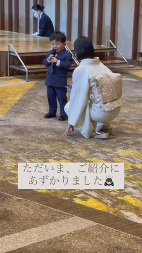 3歳おいっ子による乾杯のあいさつ